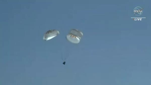 کپسول دراگون 4 فضانورد را به زمین آورد
